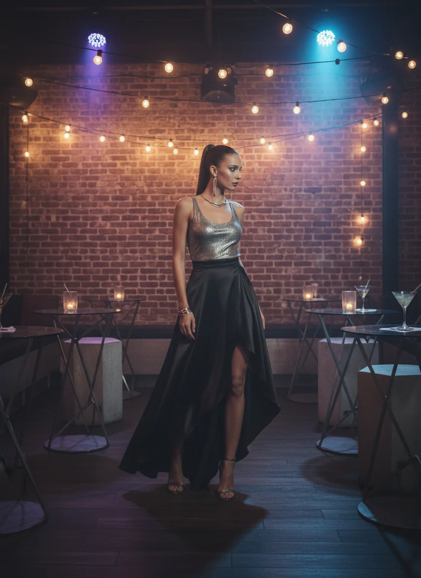 Asymmetrical Hem Skirt