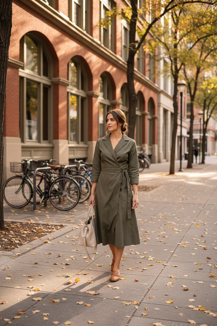 Cotton Wrap Dress