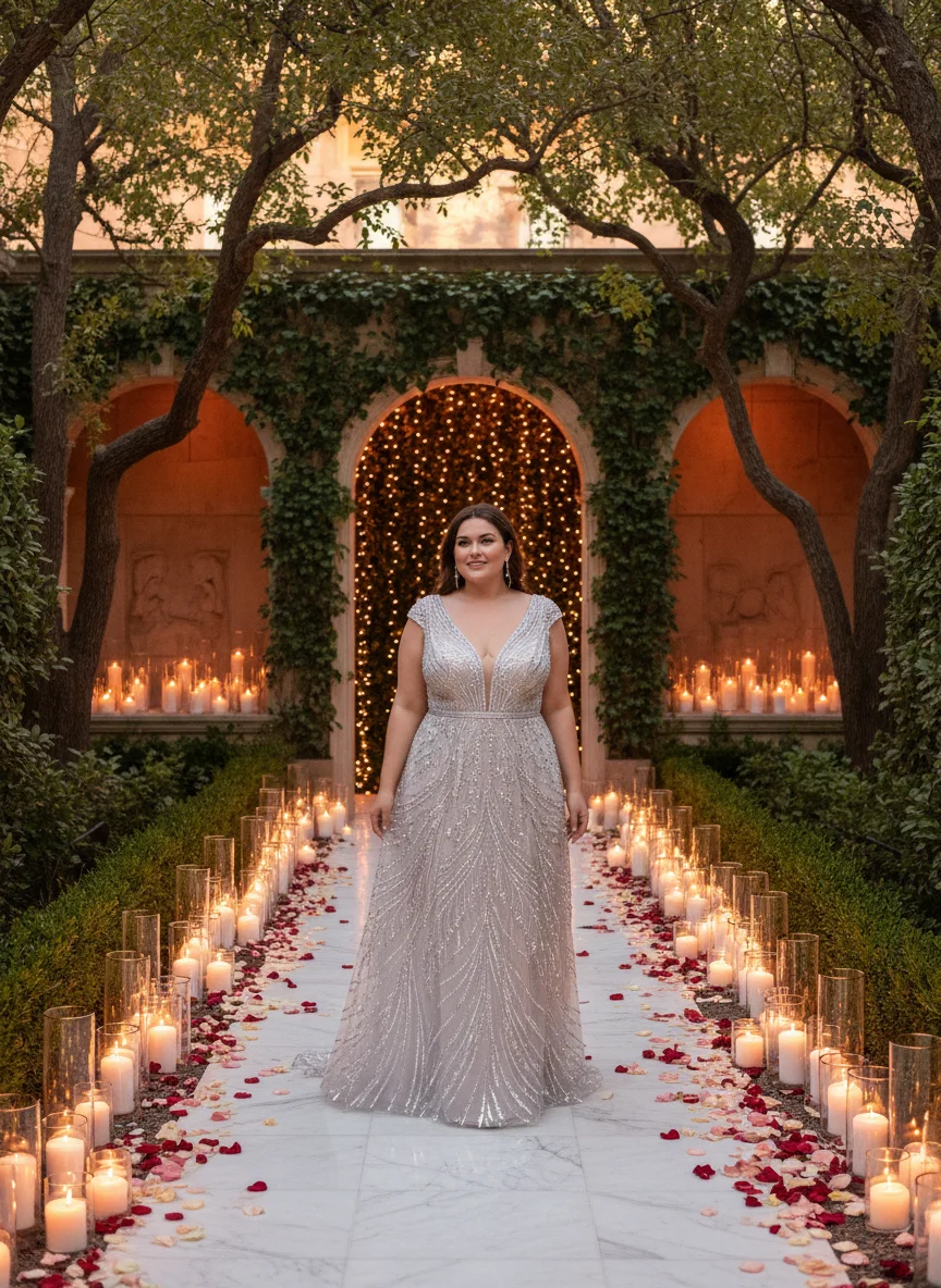 Silver Beaded Gown