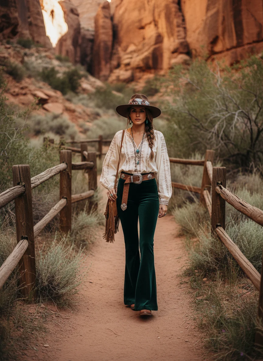 Velvet Bell Bottoms