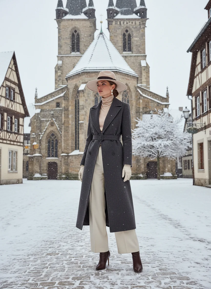 Wide Leg Wool Pants