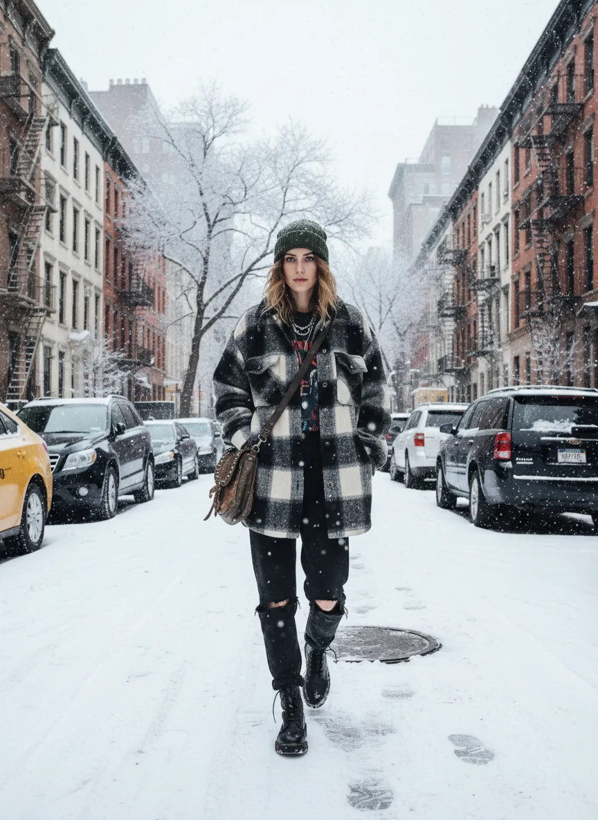 Checkered Shacket