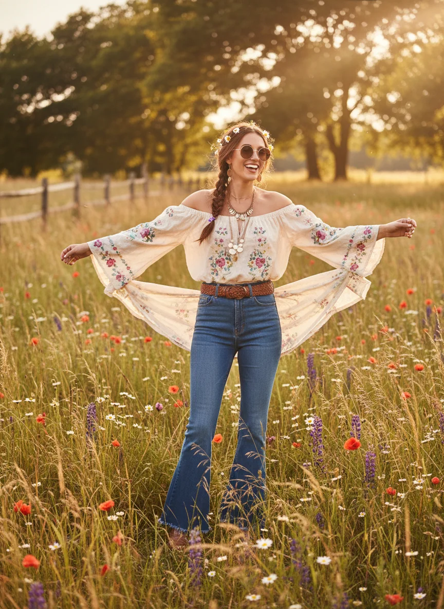 High Waisted Flare Jeans