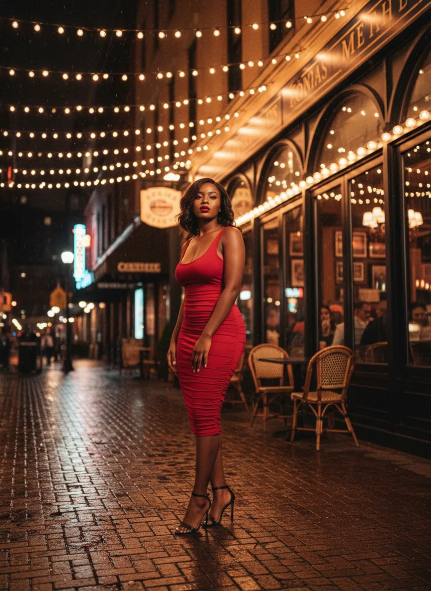 Fiery Red Bodycon Dress