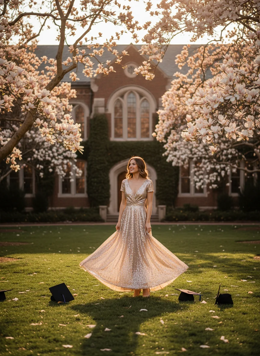 Champagne Sequin Dress