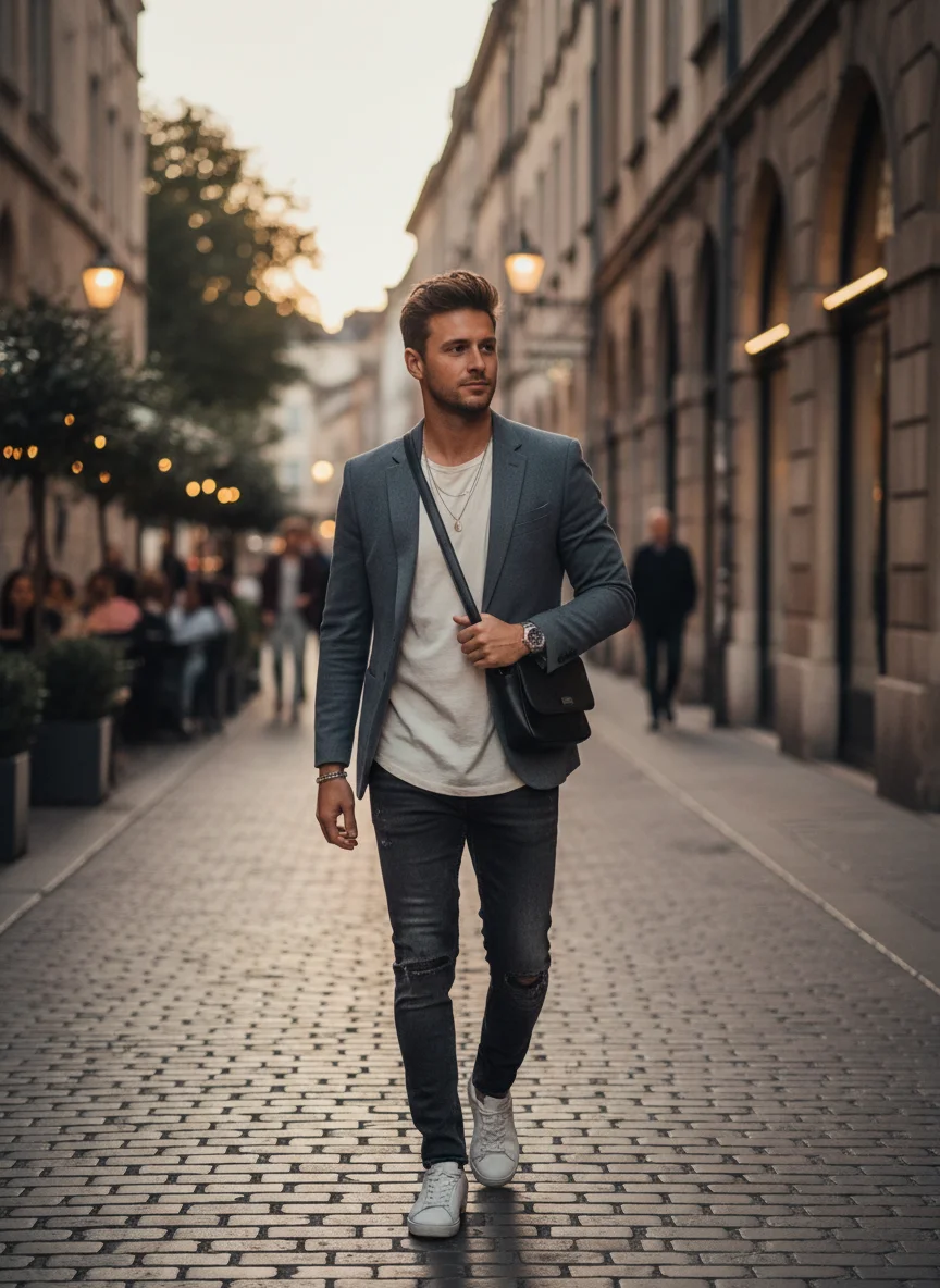 Blazer & T-Shirt Combo