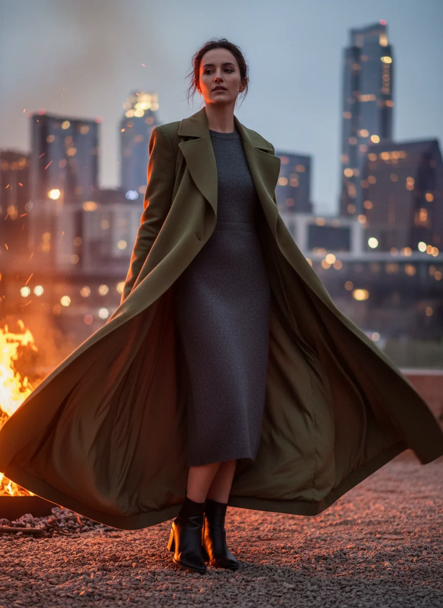 Fluid Drape Coat